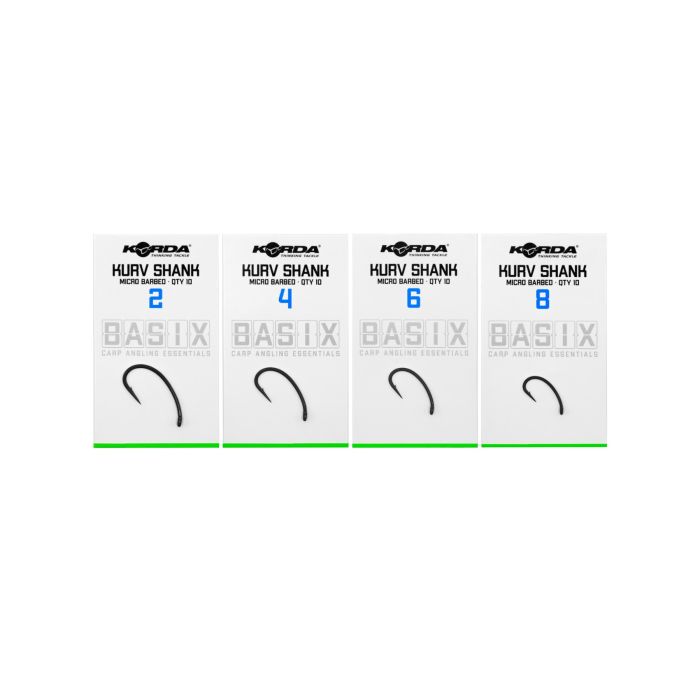 Korda - Basix Kurv Shank Hooks | Barbless