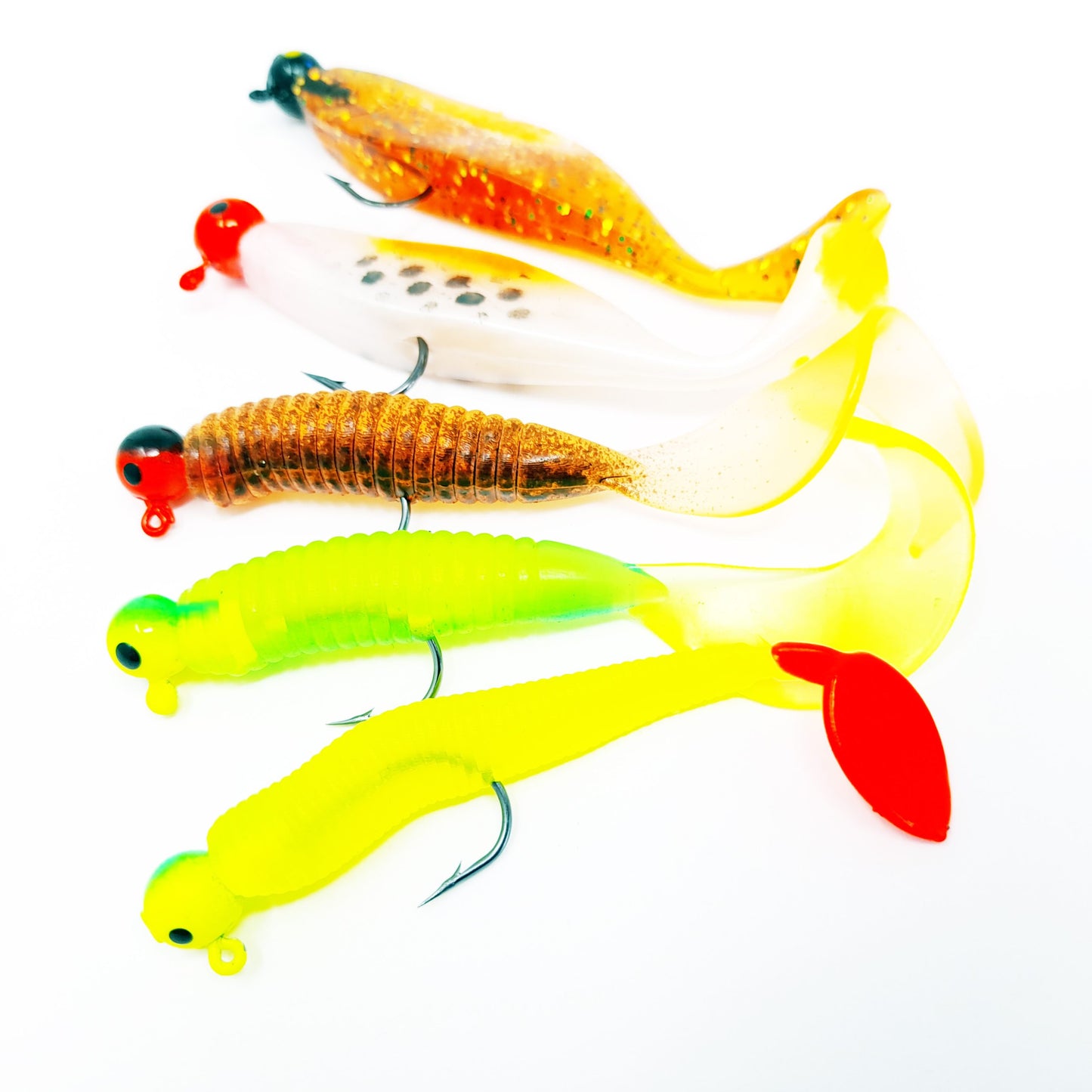 Fladen - Paddletail Grubs & Jigheads 8-10g 5pcs in Box