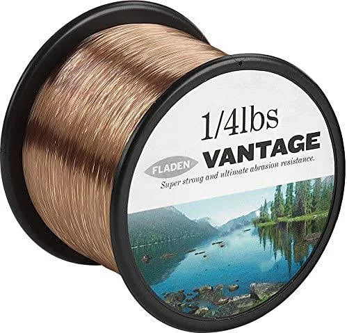 FLADEN Vantage Pro 1/4lb Bulk Monofilament Fishing Line – Extra Strong Brown Sea Fishing Line Spool