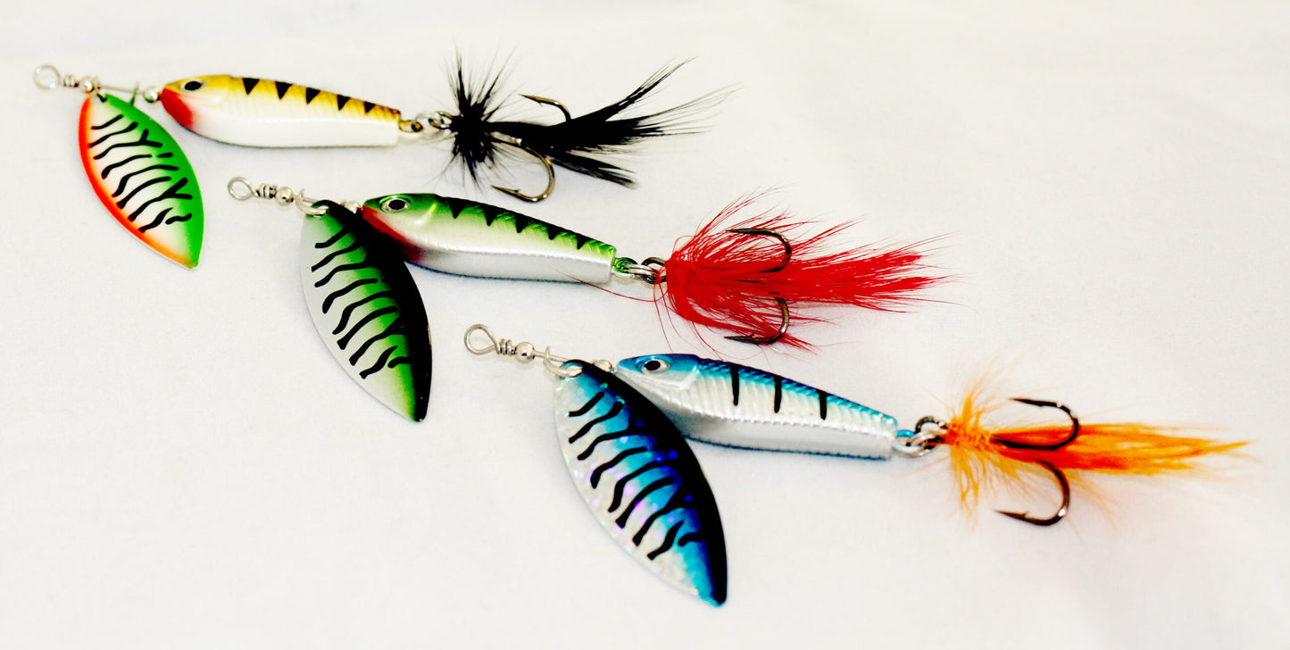 Fladen -Set of 3 Spinner Pirks 15g