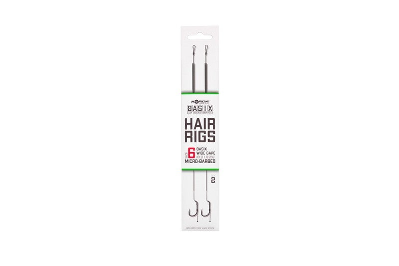 Korda - Basix Hair Rigs Wide Gape | Barbed