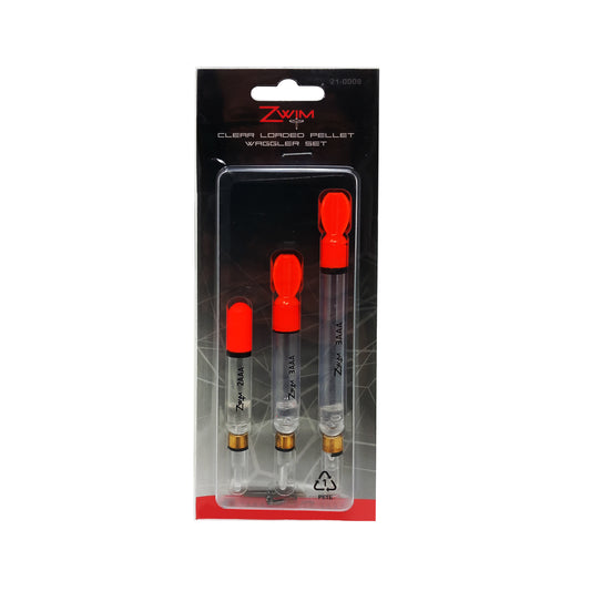 ZWIM - 3pcs Clear Loaded Pellet Waggler Set
