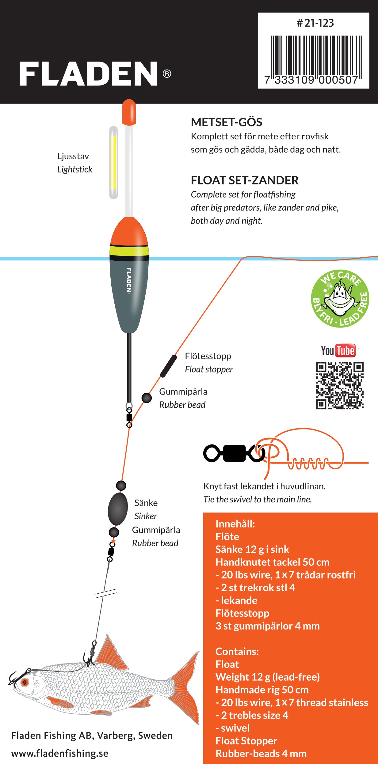 Fladen - Deadbait Float-set Pike/Zander