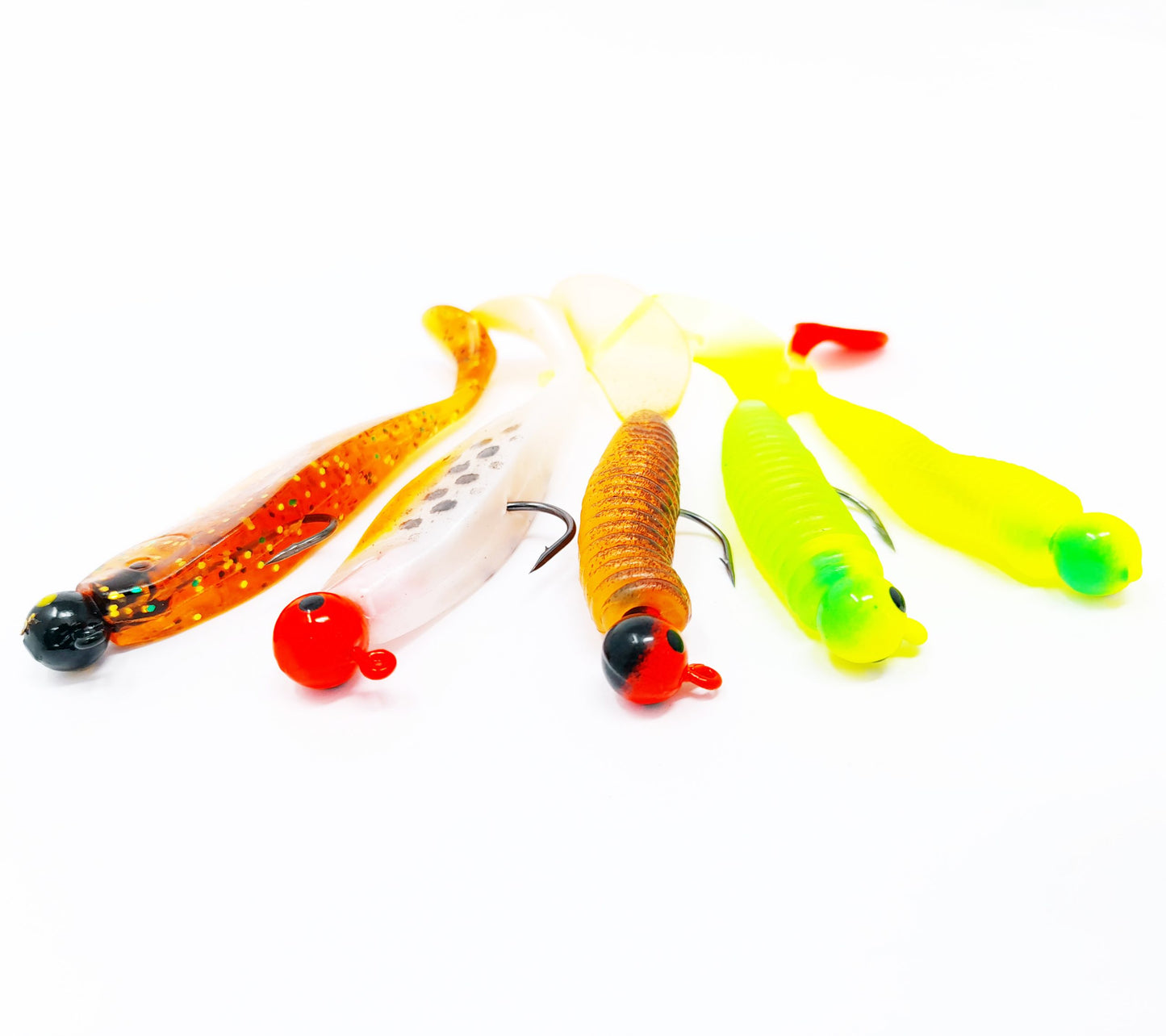 Fladen - Paddletail Grubs & Jigheads 8-10g 5pcs in Box