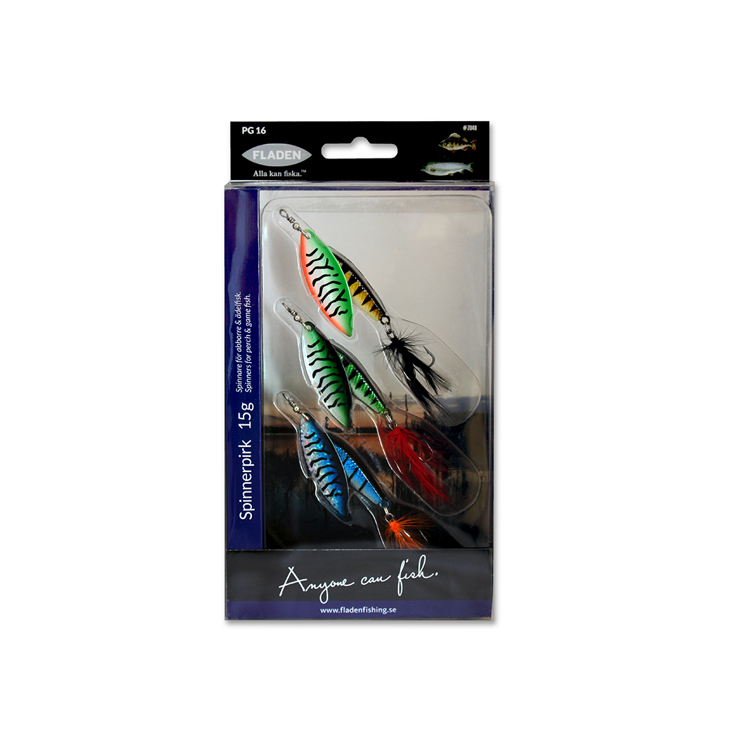 Fladen -Set of 3 Spinner Pirks 15g