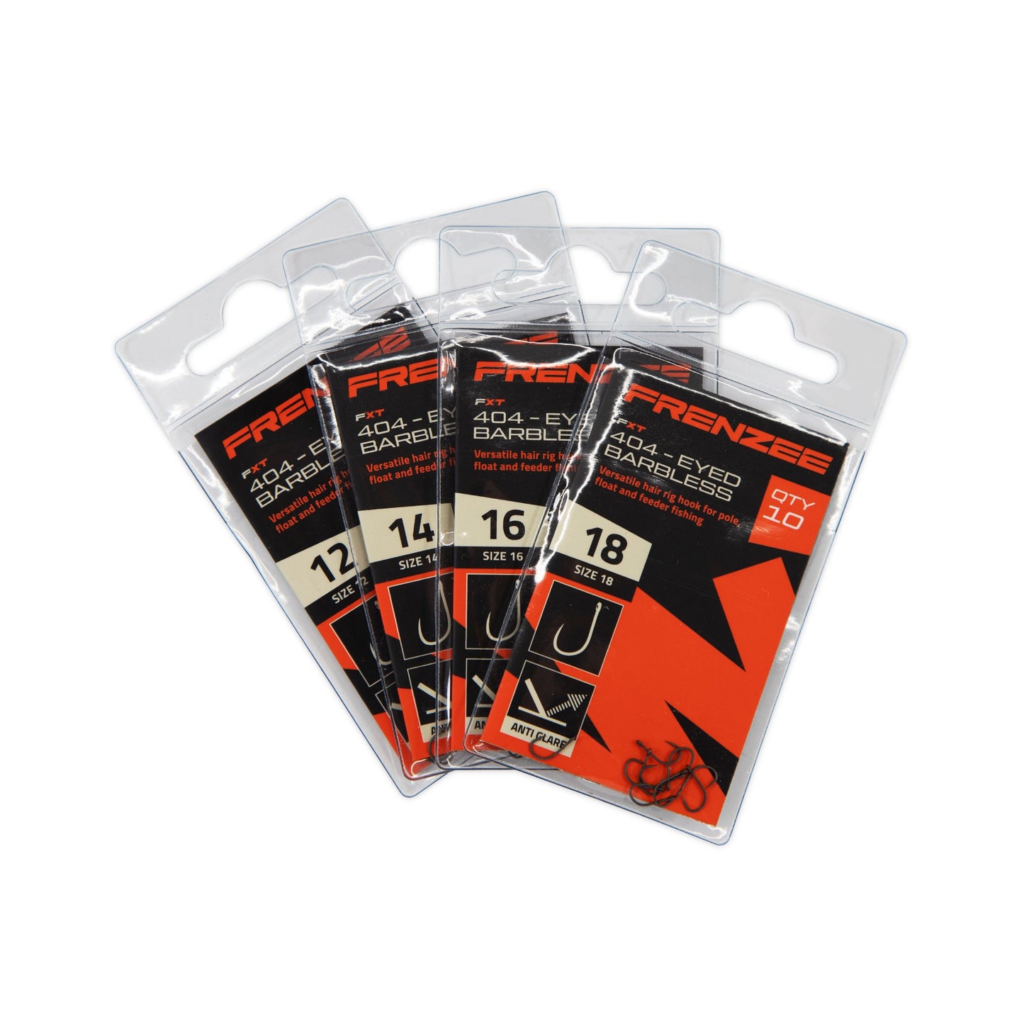 Frenzee - FXT 404 Eyed Barbless Hooks