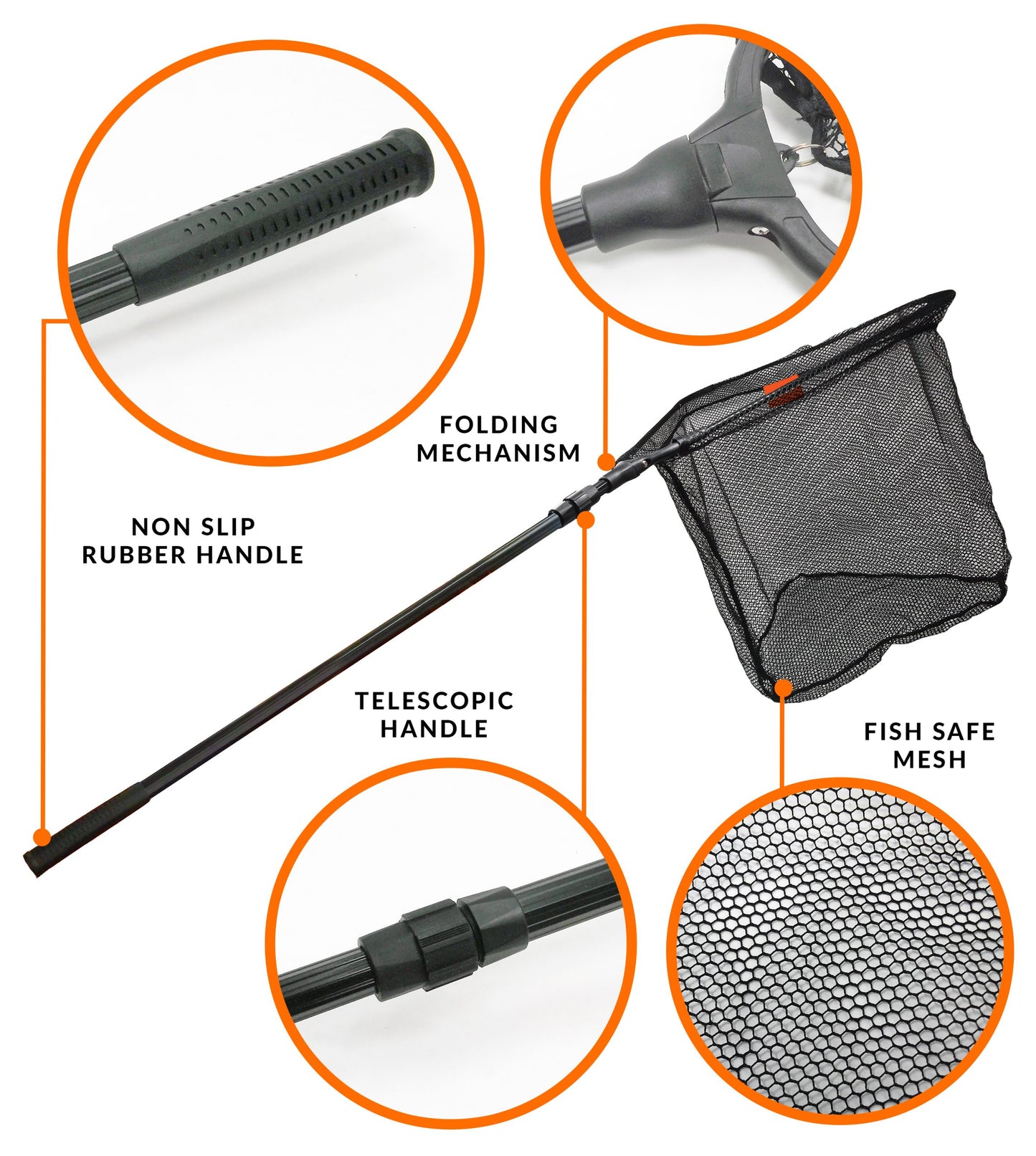 Fladen - Matt Hayes Tele Landing Net 50 x 50cm with 1.6m handle