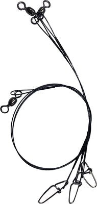 Fladen - 30cm Wire Traces 14kg with Cross Lock Clips 3pc