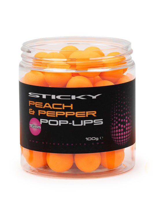 Sticky Baits - Peach & Peppers Pop Up's | 16mm