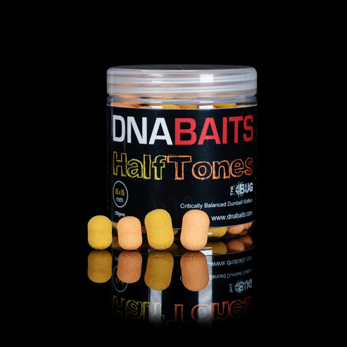 DNA Baits The Bug Half Tones Wafters – Yellow & Orange Carp Fishing Hookbaits